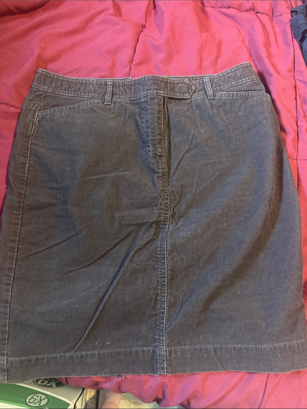Women's Corduroy Pencil Skirt - brown
